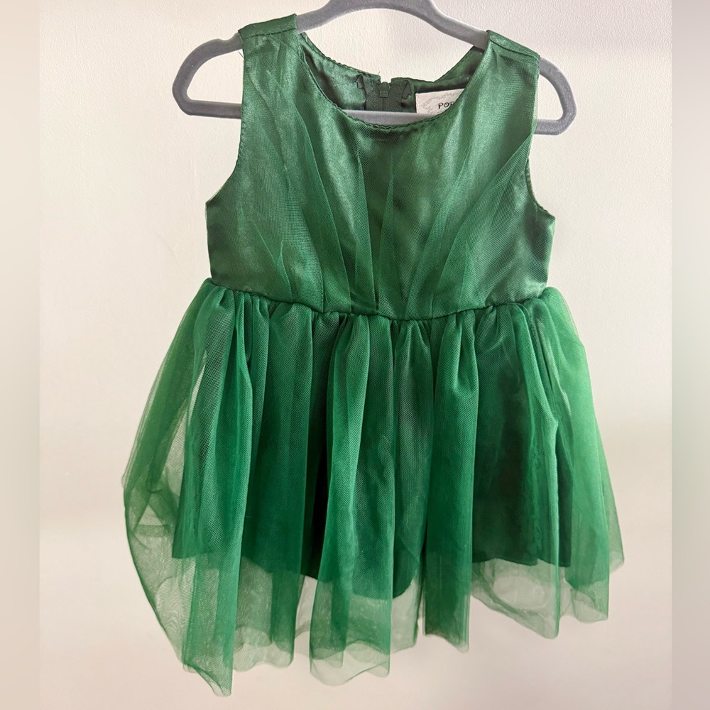 Popatu Green Toddler Formal Dress